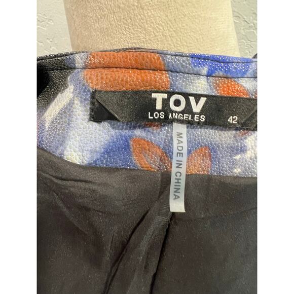 TOV Los Angeles Floral Moto Jacket Faux Leather - Picture 14 of 14